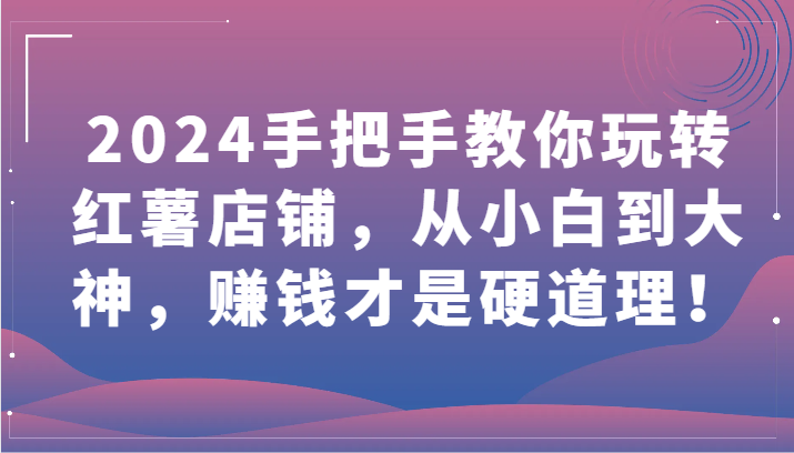 2024手把手教你玩转红薯店铺，从小白到大神，赚钱才是硬道理！-中创资源网