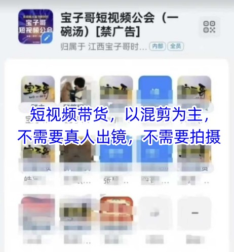 宝子哥头部团队短视频带货，以混剪为主，不需要真人出镜，不需要拍摄【更新26年1月】-中创资源网