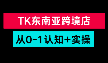TikTok东南亚跨境从0-1认知实操课 TikTok东南亚跨境从0-1认知实操课