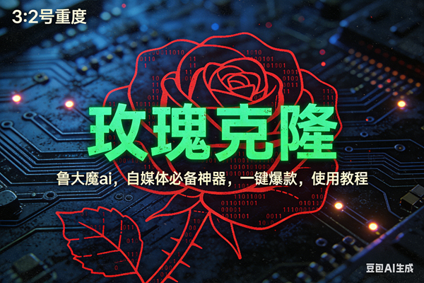 （17206期）玫瑰克隆神器，ai鲁大魔，自媒体必备工具，一键爆款神器，详细教程。-中创资源网