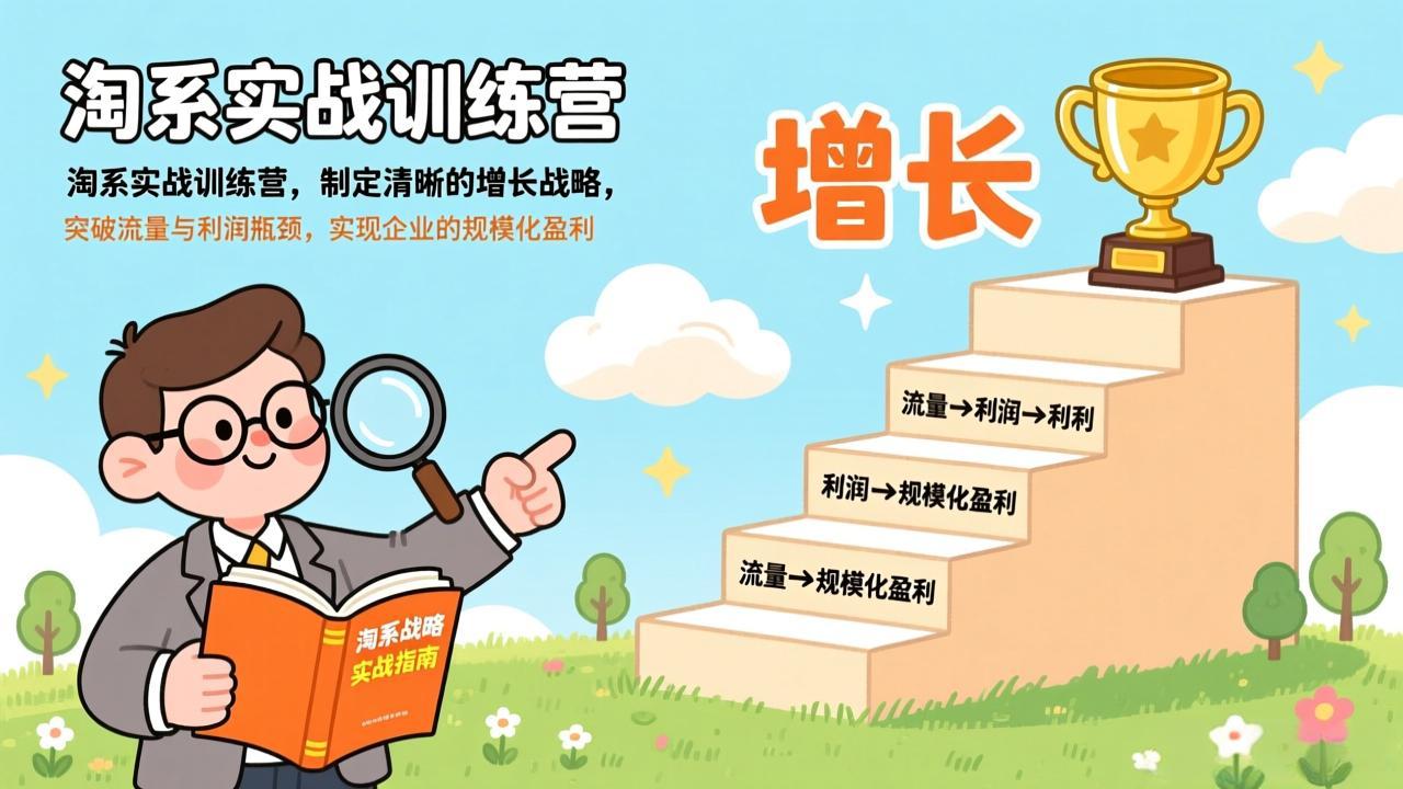 淘系实战训练营，制定清晰的增长战略，突破流量与利润瓶颈，实现企业的规模化盈利-中创资源网