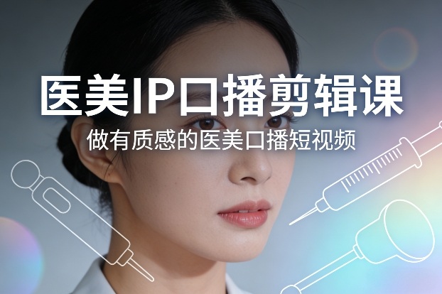 医美IP口播剪辑课，做有质感的医美口播短视频-中创资源网