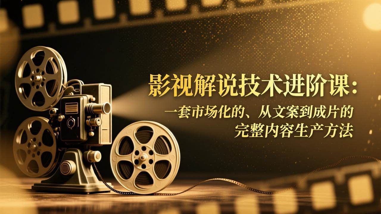 （17185期）影视解说技术进阶课：一套市场化的、从文案到成片的完整内容生产方法-中创资源网