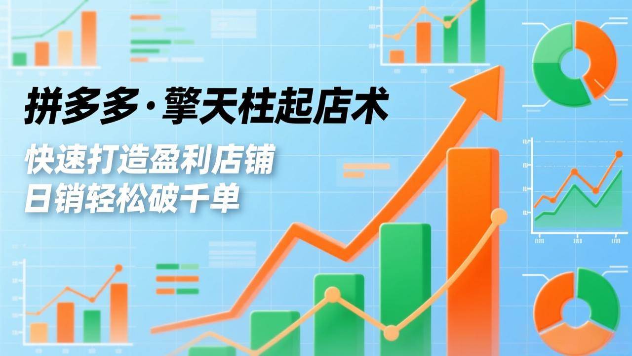 （17312期）拼多多·擎天柱起店术，爆流布局、利润起飞、不断流，快速打造盈利店铺，日销破千单（更新）-中创资源网