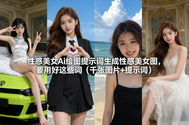 性感美女Ai绘图提示词生成性感美女图，要用好这些词（千张图片+提示词）-中创资源网