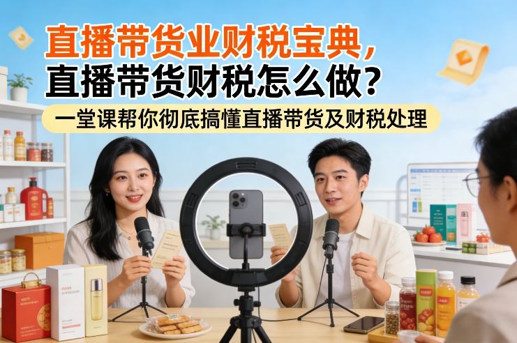 直播带货业财税宝典，直播带货财税怎么做？一堂课帮你彻底搞懂直播带货及财税处理-中创资源网