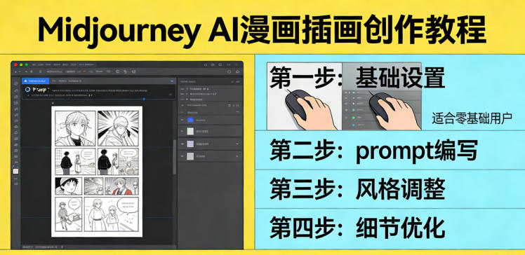 利用Midjourney AI人工智能轻松创作漫画插画教程，零基础创作完整漫画插画-中创资源网