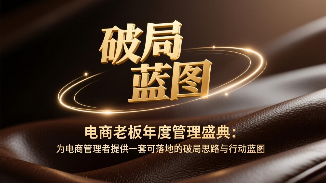 电商老板年度管理盛典：为电商管理者提供一套可落地的破局思路与行动蓝图-中创资源网