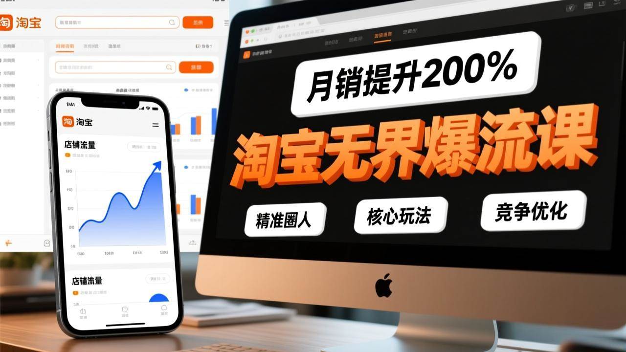 （17132期）淘宝无界爆流课，精准圈人、核心玩法、竞争优化，快速引爆店铺流量，月销提升200%-中创资源网