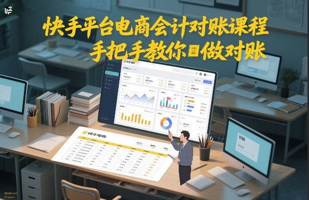 快手平台电商会计对账课程，手把手教你做对账-中创资源网