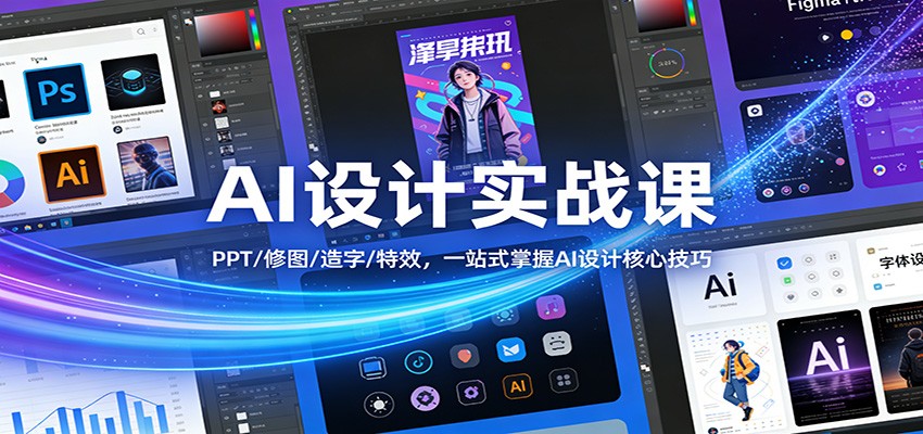 AI设计实战课:PPT/修图/造字/特效,一站式掌握AI设计核心技巧 AI设计实战课:PPT/修图/造字/特效,一站式掌握AI设计核心技巧