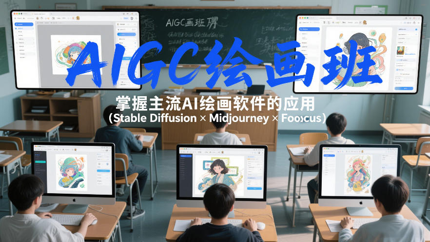 AIGC绘画班，掌握主流Ai绘画软件的应用（Stable Diffusion x Midjourney x Fooocus）-中创资源网