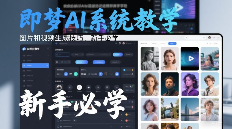 即梦AI系统教学，图片和视频生成技巧，新手必学-中创资源网