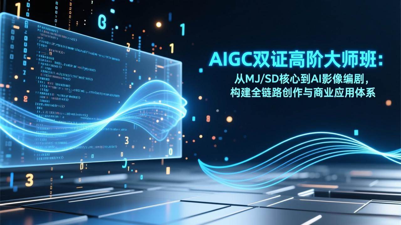 （17198期）AIGC双证高阶大师班：从MJ/SD核心到AI影像编剧，构建全链路创作与商业应用体系-中创资源网