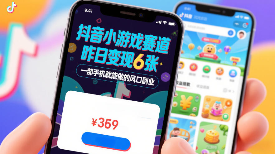 抖音小游戏赛道，昨日变现600+，零基础一部手机就能做的风口副业【揭秘】-中创资源网