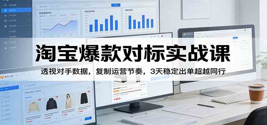 淘宝爆款对标实战课：透视对手数据，复制运营节奏，3天稳定出单超越同行-中创资源网