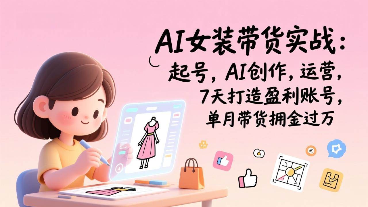 （17117期）AI女装带货实战班（更新）：起号，AI创作，运营，7天打造盈利账号，单月带货佣金过万-中创资源网