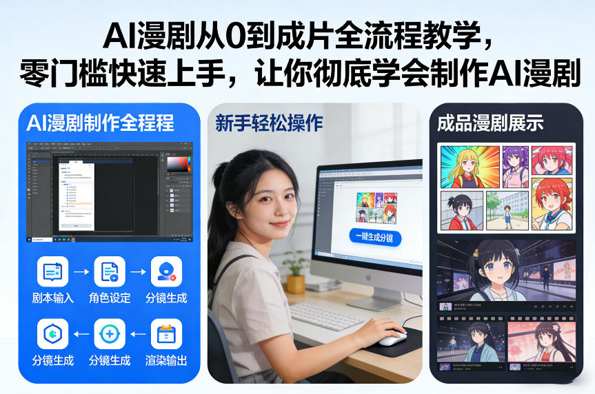 AI漫剧从0到成片全流程教学，零门槛快速上手，让你彻底学会制作AI漫剧【保姆级教程】-中创资源网