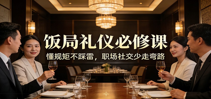 公众号收费文章：《饭局礼仪必修课：懂规矩不踩雷，职场社交少走弯路》-中创资源网