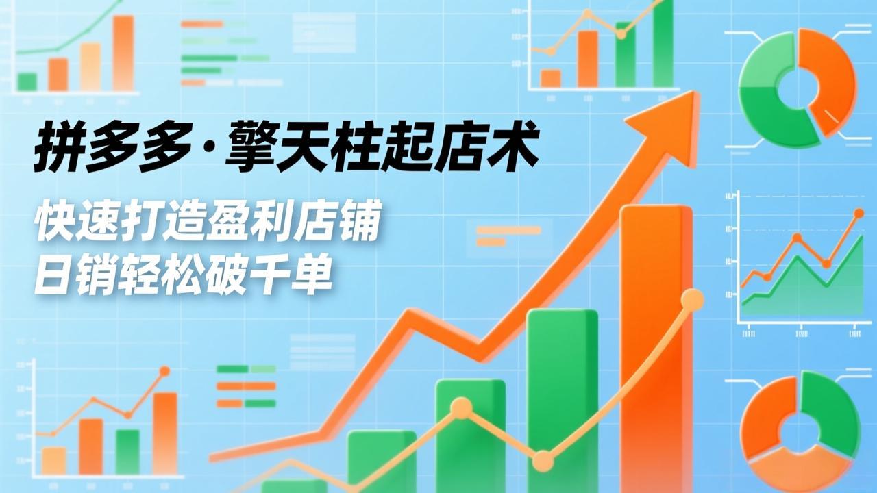 拼多多·擎天柱起店术，爆流布局、利润起飞、不断流，快速打造盈利店铺，日销破千单(更新-中创资源网