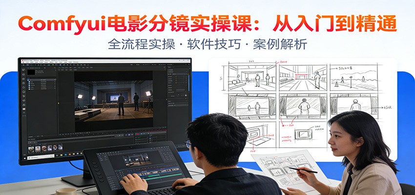 ComfyUI电影分镜实操课：分镜一致性，全流程AI视频制作，零基础也能做专业分镜-中创资源网