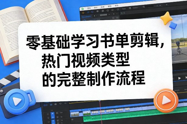 零基础学习书单剪辑，热门视频类型的完整制作流程(更新2026)-中创资源网