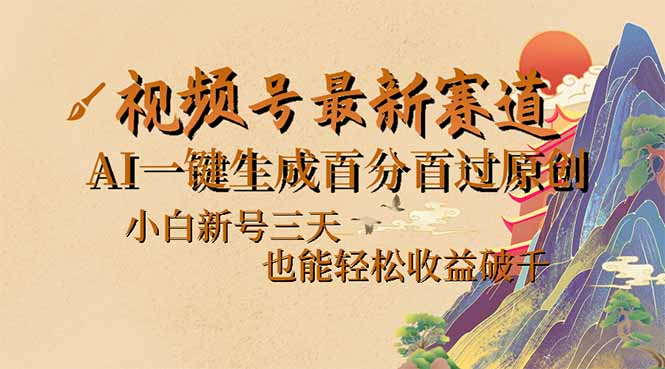 （14363期）视频号最新爆火赛道，AI一键生成百分百过原创，小白新号三天，也能轻松...-中创资源网