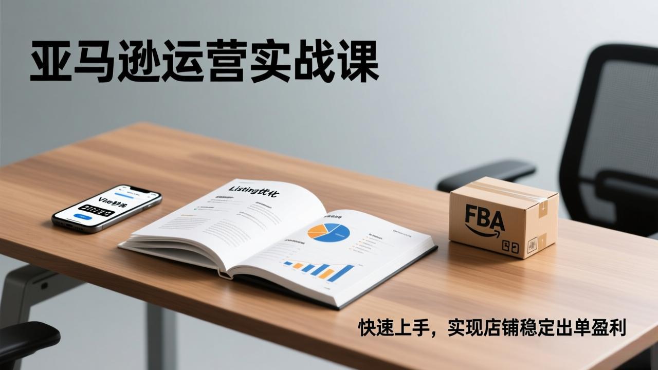 亚马逊运营实战课，Listing优化、Vine秒杀、FBA发货，快速上手，实现店铺稳定出单盈利-中创资源网