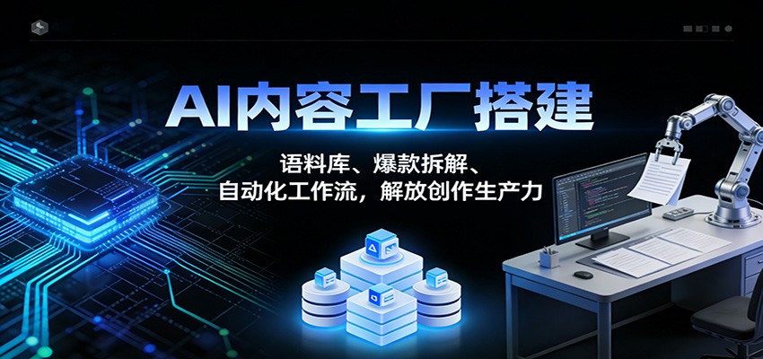 AI内容工厂搭建：语料库、爆款拆解、自动化工作流，解放创作生产力-中创资源网