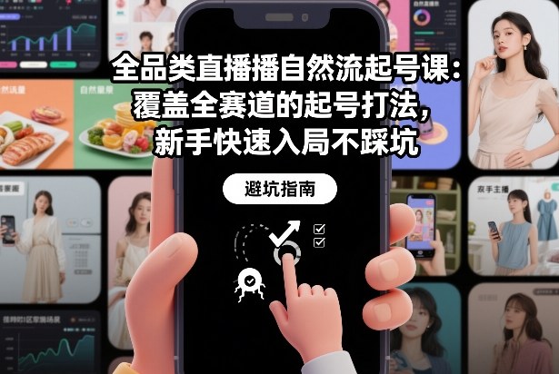 全品类直播自然流起号课:覆盖全赛道的起号打法,新手快速入局不踩坑 全品类直播自然流起号课:覆盖全赛道的起号打法,新手快速入局不踩坑