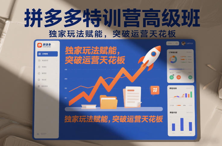 拼多多特训营高阶班，独家玩法赋能，突破运营天花板(更新26年2月)-中创资源网