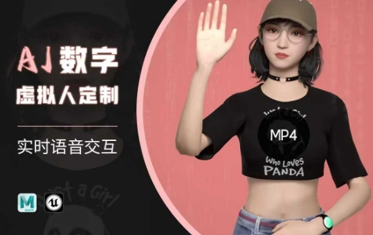 Ai数字人虚拟(智能体)实时语音交互特训营，​自行定制超写实角色AI数字人交互技术-中创资源网