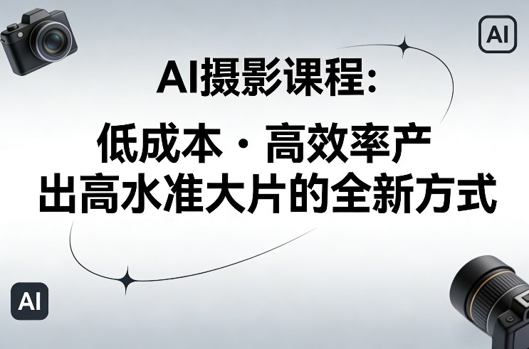 AI摄影课程，低成本高效率产出高水准大片的全新方式-中创资源网
