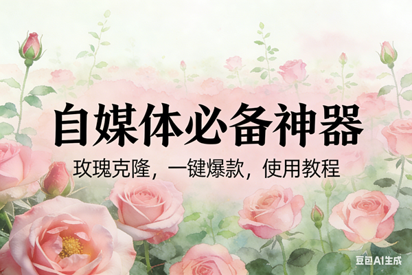 （17115期）玫瑰克隆神器，ai鲁大魔，自媒体必备工具，一键爆款神器，详细教程-中创资源网
