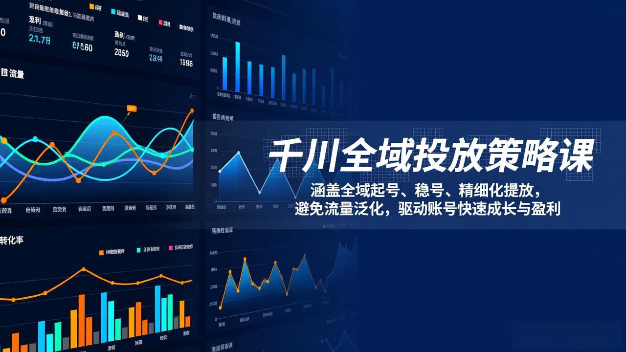 千川全域投放策略课：涵盖全域起号、稳号、精细化投放，避免流量泛化，驱动账号快速成长与盈利-中创资源网