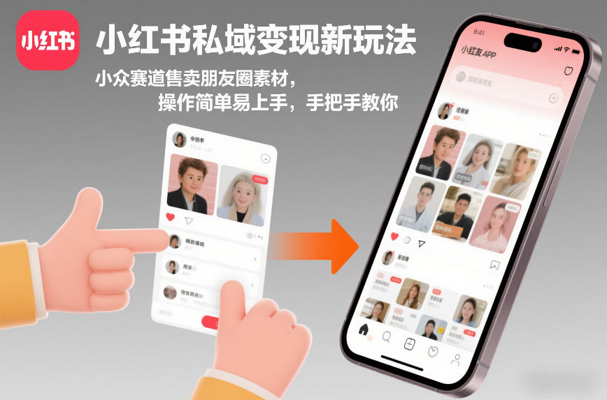 小红书私域变现新玩法，小众赛道售卖朋友圈素材，操作简单易上手，手把手教你-中创资源网