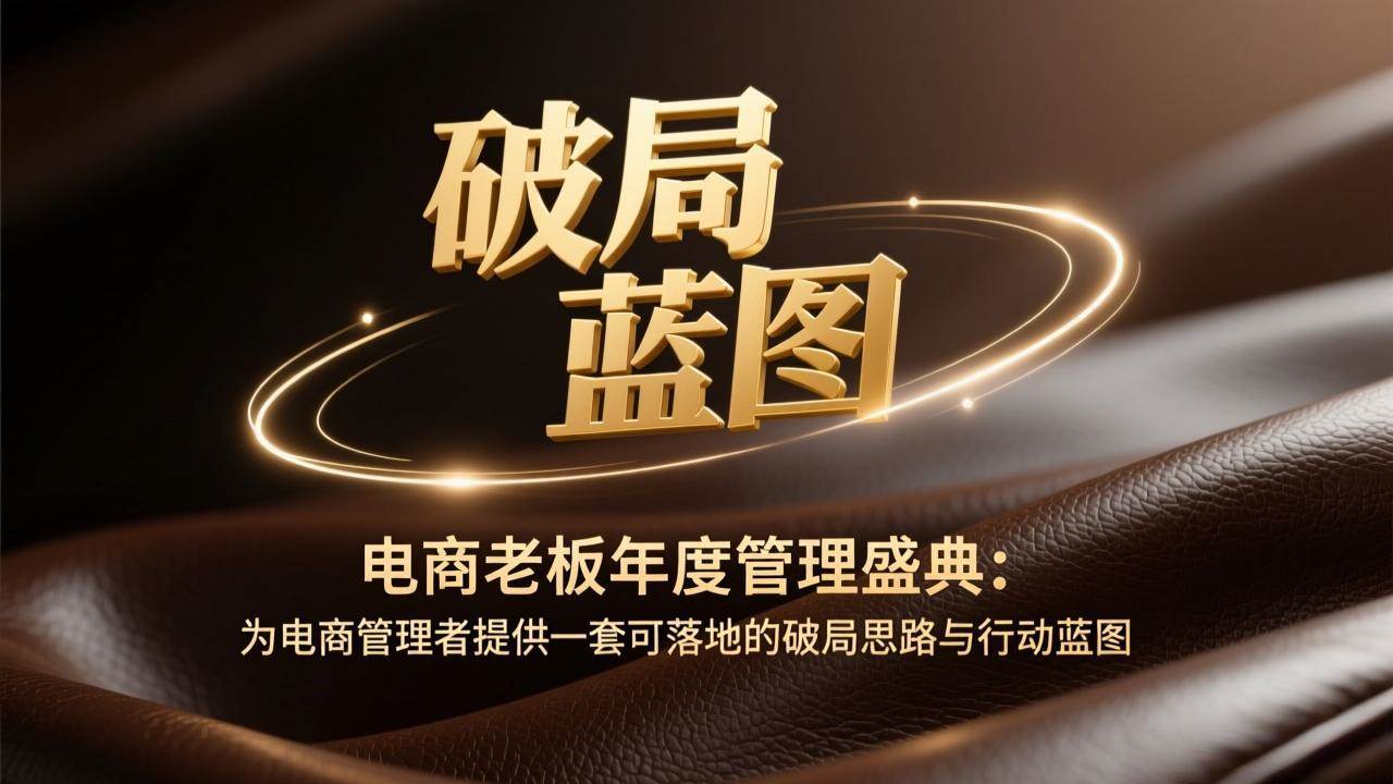 （17374期）电商老板年度管理盛典：为电商管理者提供一套可落地的破局思路与行动蓝图-中创资源网