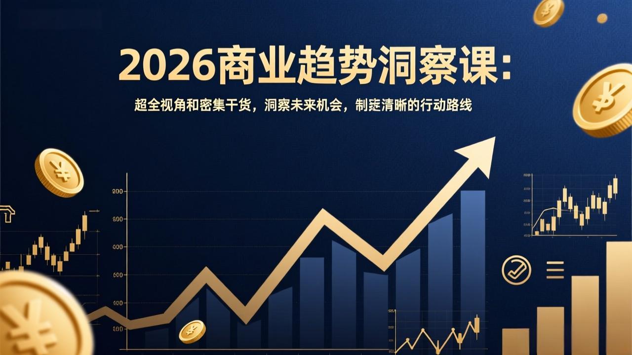2026商业趋势洞察课：超全视角和密集干货，洞察未来机会，制定清晰的行动路线-中创资源网