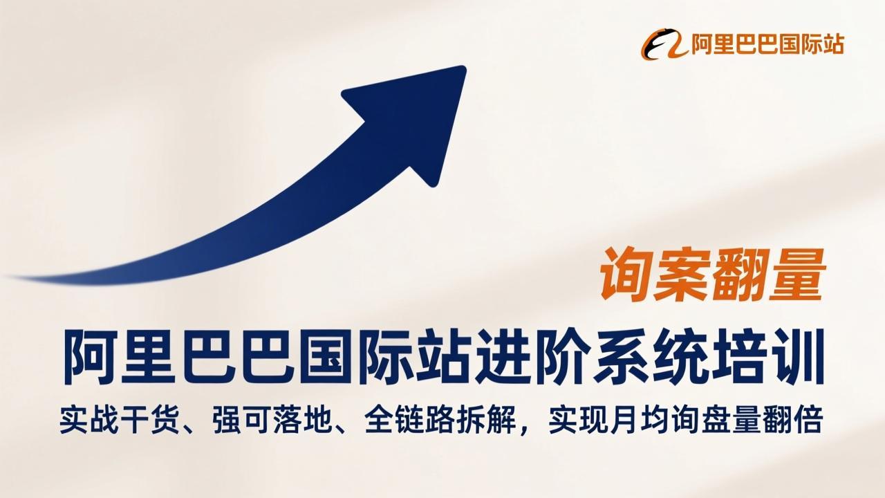 阿里巴巴国际站进阶系统培训，实战干货、强可落地、全链路拆解，实现月均询盘量翻倍-中创资源网